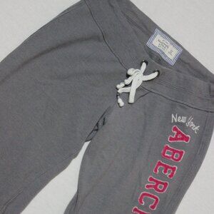Vintage Abercrombie Fitch Pants Womens XS Gray Spellout Y2K